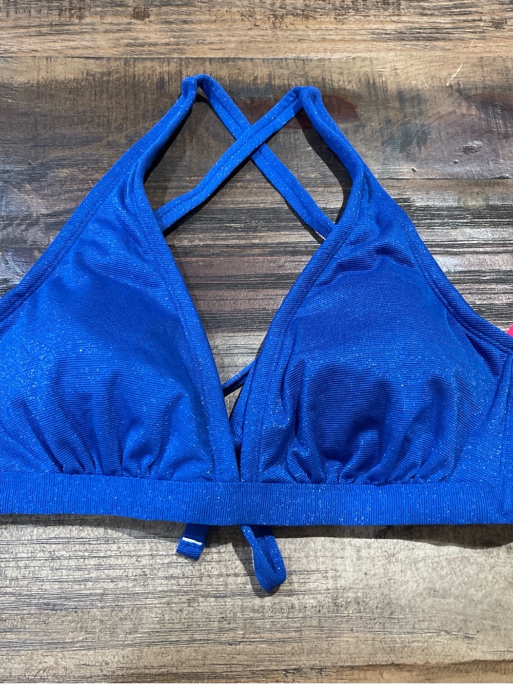Xhilaration Sparkle Triangle Bralette - Blue
